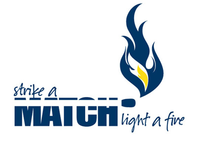 strike a match light a fire logo